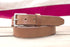 Buck Brown Full Grain Leather Belt Tapered Tip Roller Buckle